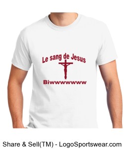 Le sang de Jesus- T-shirt Design Zoom